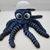 Fleksibel Blæksprutte med Kasket – 3D-printet figur med bevægelige arme | TM3DPRINT I/S