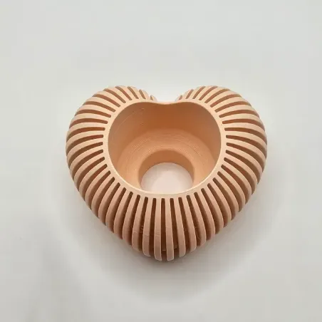 Hjerteformet fyrfadslys i PLA – Dekorativ lysfigur | TM3DPRINT I/S