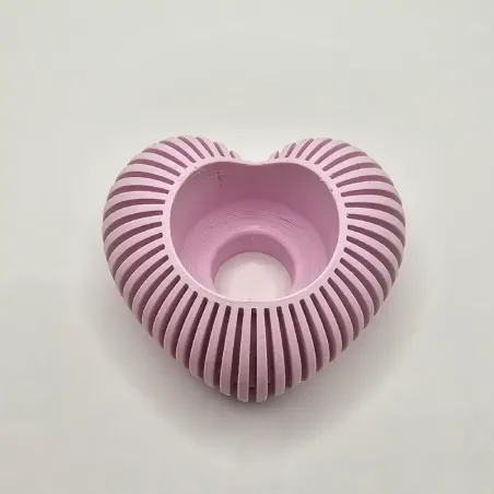 Hjerteformet fyrfadslys i PLA – Dekorativ lysfigur | TM3DPRINT I/S