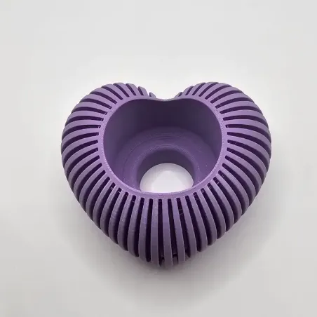Hjerteformet fyrfadslys i PLA – Dekorativ lysfigur | TM3DPRINT I/S