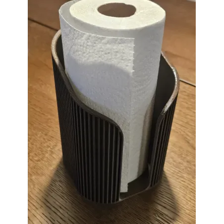 Køkkenrulle Holder i PLA – Moderne Ribbet Design | TM3DPRINT I/S