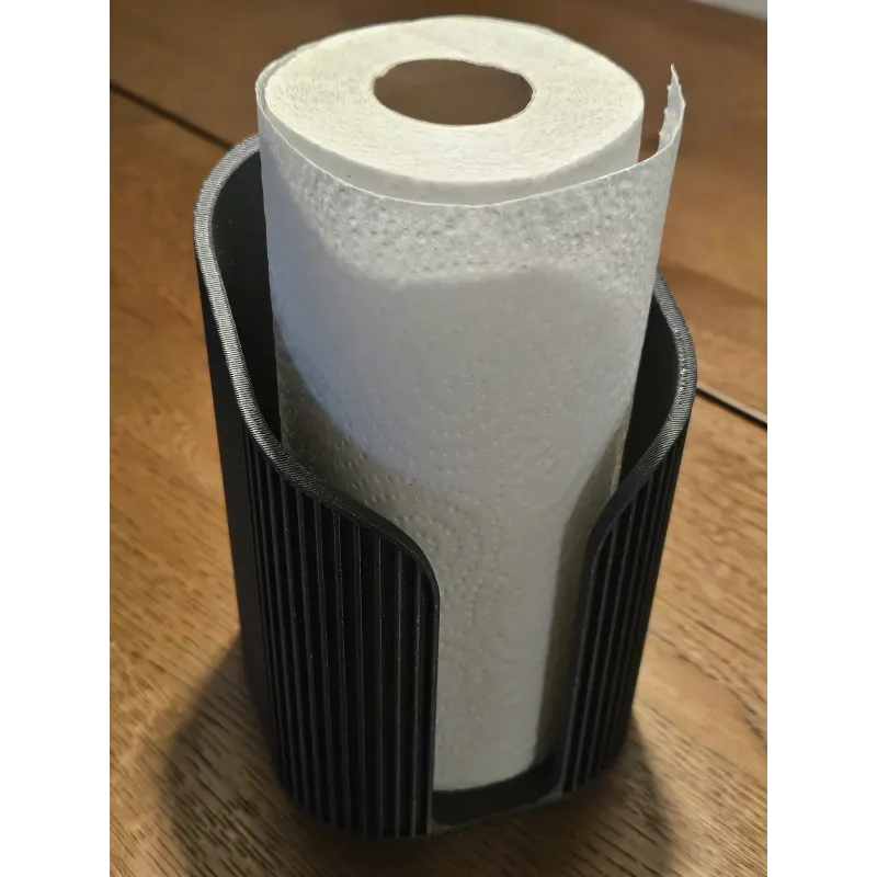 Køkkenrulle Holder i PLA – Moderne Ribbet Design | TM3DPRINT I/S