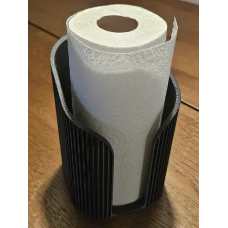 Køkkenrulle Holder i PLA – Moderne Ribbet Design | TM3DPRINT I/S